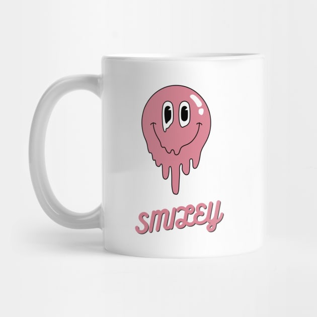 Preppy Y2K Trendy Smiley Design Cute Pink by VanillaArt